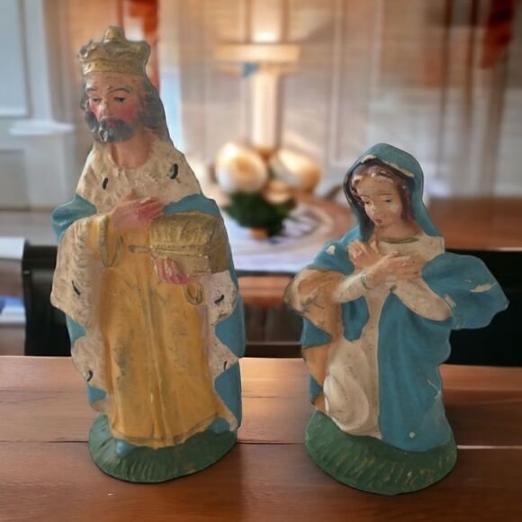 VTG Italy Nativity Figures Mary Wiseman Replacements ONLY Hand Painted Despose. - Picture 16 of 16